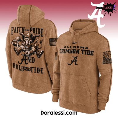 Alabama Crimson Tide Faith-Pride And Roll Damn Tide Hoodie