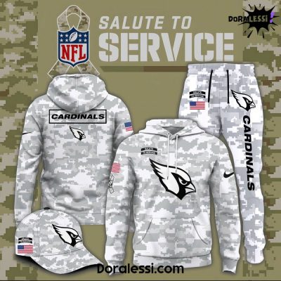 Arizona Cardinals 2024 Salute to Service Arctic Camo Limited Edition Combo Hoodie Pants Cap