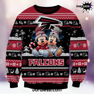 Atlanta Falcons Mickey And Minnie Knitted Sweater