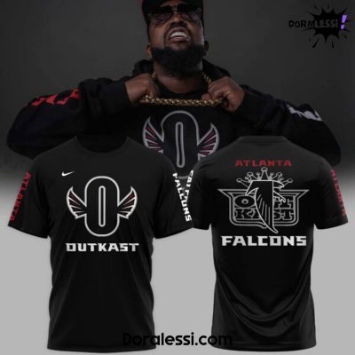 Atlanta Falcons X Outkast 2024 Limited Edition Black T-shirt