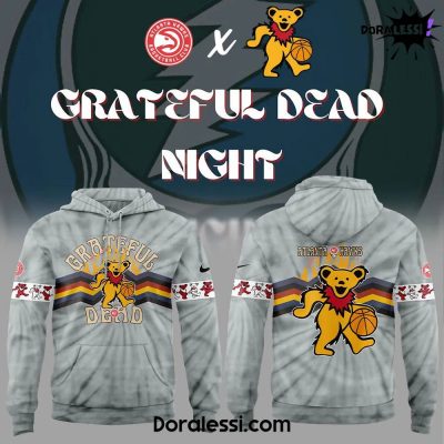 Atlanta Hawks Grateful Dead Night Combo Hoodie Pants Cap