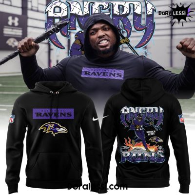 Baltimore Ravens Derrick Henry Angry Black Hoodie