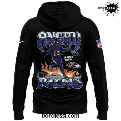 Baltimore Ravens Derrick Henry Angry Black Hoodie