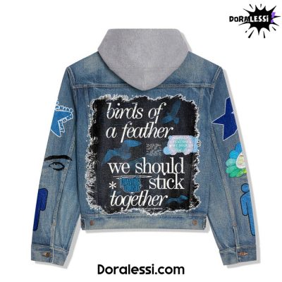 Billie Eilish Bird of A Feather Hooded Denim Jacket