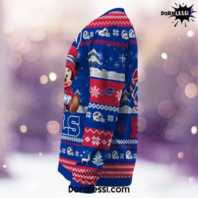 Buffalo Bills Mickey And Minnie Knitted Sweater