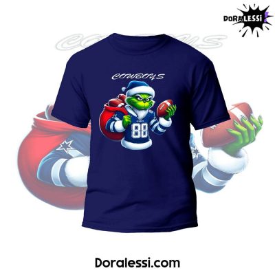 Dallas Cowboys X Grinch Merry Christmas Navy Shirt