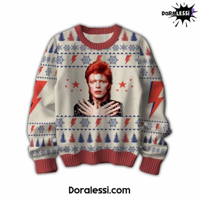 David Bowie Merry Chrismas Ugly Sweater