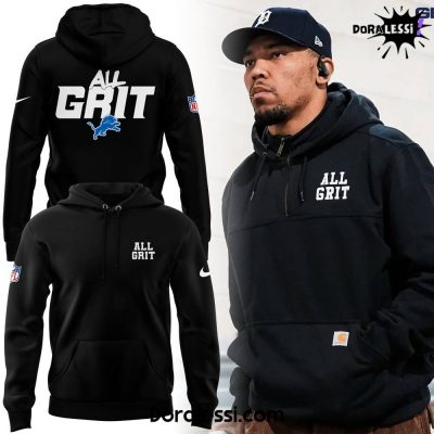 Detroit Lions ALL GRIT Special Edition Black Hoodie