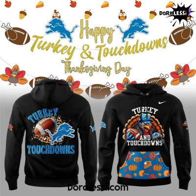 Detroit Lions Happy Thanksgiving Day Limited Edition Black Hoodie