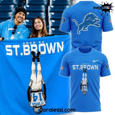 Detroit Lions X Amon Ra St Brown Unisex Blue Shirt