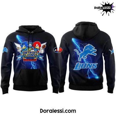 Detroit Lions x Gibbs & Montgomery x Sonic & Knuckles Limited Edition Black Hoodie