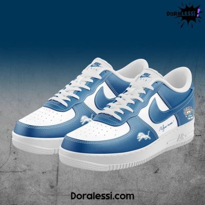 Detroit Lions x Hello Kitty Blue Limited Edition Custom Air Force 1 Shoes