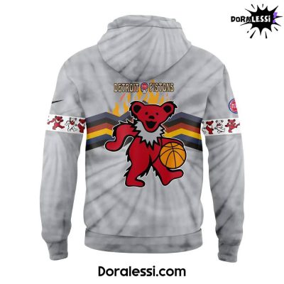 Detroit Pistons Grateful Dead Night Combo Hoodie Pants Cap