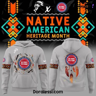 Detroit Pistons Native American Heritage Month Combo Hoodie Pants Cap