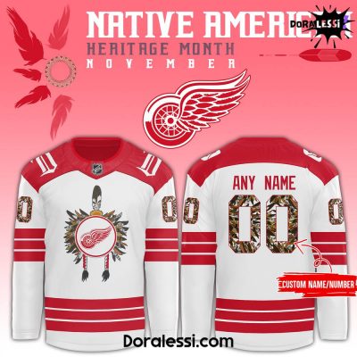 Detroit Red Wings NHL Native American Heritage Hockey Jersey