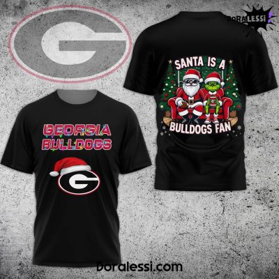 Georgia Bulldogs Santa Is A Bulldogs Fan Premium Shirt