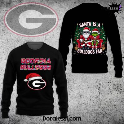 Georgia Bulldogs Santa Is A Bulldogs Fan Premium Sweatshirt