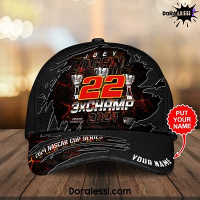 Joey Logano 3X Champions NASCAR Cup Series Black Hat