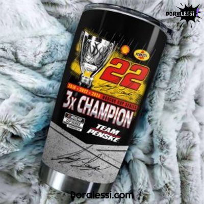 Joey Logano 3X Champions NASCAR Cup Series Tumbler Cup