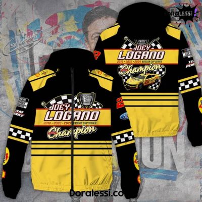 Joey Logano 3X Champions NASCAR Cup Series Windbreaker Outdoor Jacket