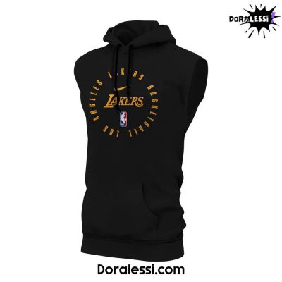 LeBron James Los Angeles Lakers Nike Game Sleeveless Hoodie