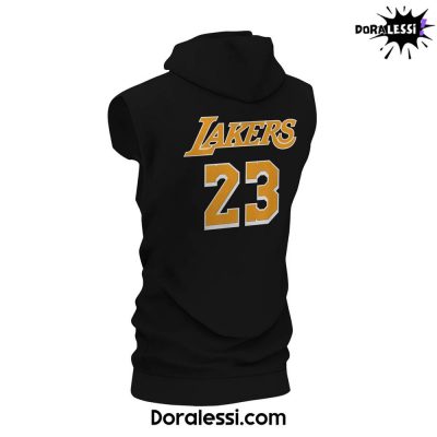 LeBron James Los Angeles Lakers Nike Game Sleeveless Hoodie