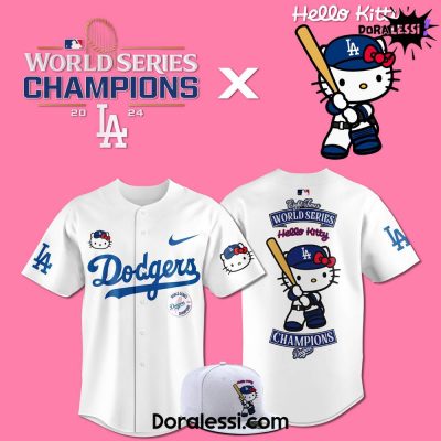 Los Angeles Dodgers National Champions x Hello Kitty Baseball Jersey