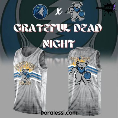 Minnesota Timberwolves X Limited Edition Grateful Dead Night Basketball Jersey