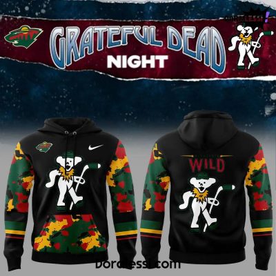 Minnesota Wild X Grateful Dead Night Combo Hoodie Pants Cap