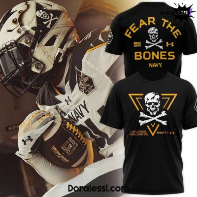 Navy Midshipmen Under Armour Black Rivalry Fear The Bones Performance T-Shirt