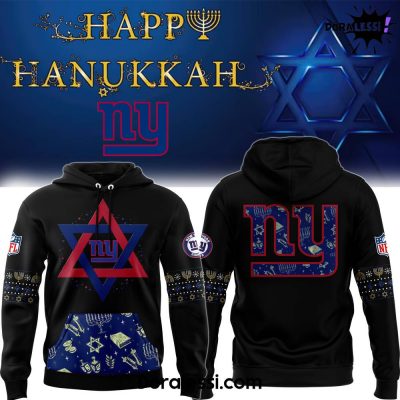 New York Giants 2024 Hanukkah Holliday Premium Limited Black Hoodie