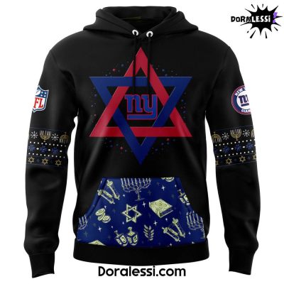 New York Giants 2024 Hanukkah Holliday Premium Limited Black Hoodie