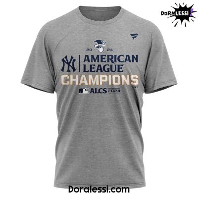 New York Yankees Fanatics Heather Gray 2024 American League Champions Locker Room Big & Tall T-Shirt