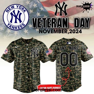 New York Yankees Unisex 2024 Veterans Day Premium Limited Baseball Jersey