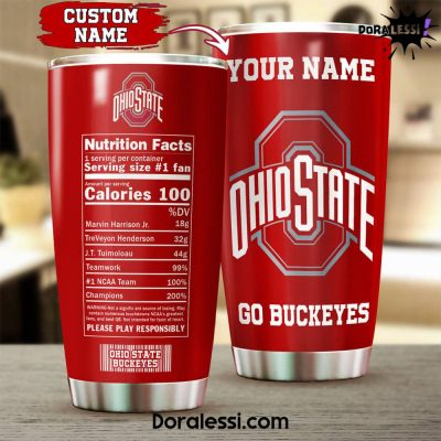 Ohio State Buckeyes Nutrition Fact Tumbler