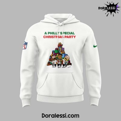 Philadelphia Eagles A Philly Special Christmas Party 2024 White Hoodie