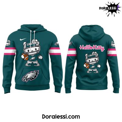 Philadelphia Eagles X Hello Kitty Combo Hoodie, Pants, Cap