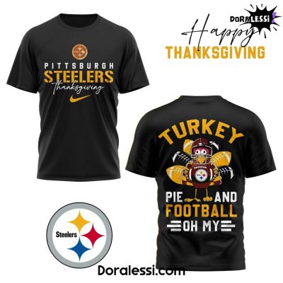 Pittsburgh Steelers Happy Thankgiving Day 2024 Limited Editon Black T-shirt