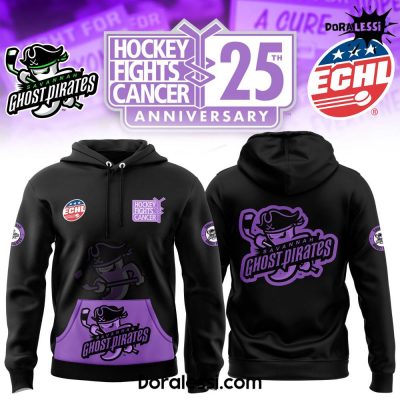 Savannah Ghost Pirates ECHL Hockey Fight Cancer 25th Anniversary Hoodie