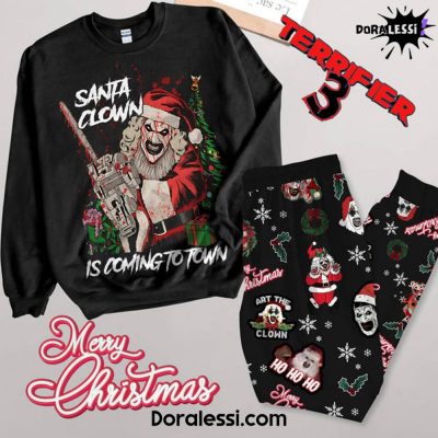 TERRIFIER X Santa Clown Is Coming To Town Christmas Premium Pyjama Set