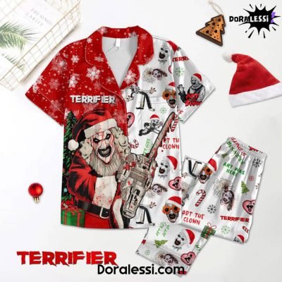 TERRIFIER X Art The Clowns Art Was Here Christmas Premium Pyjama Set