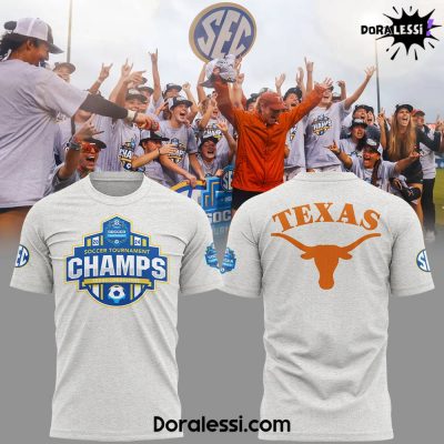 Texas Longhorns 2024 SEC Women’s Soccer Tournament Champions Grey Tee