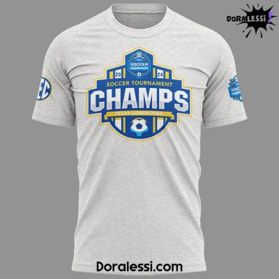 Texas Longhorns 2024 SEC Women’s Soccer Tournament Champions Grey Tee