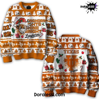 Texas Longhorns Light Shine Bright Premium Christmas Sweater