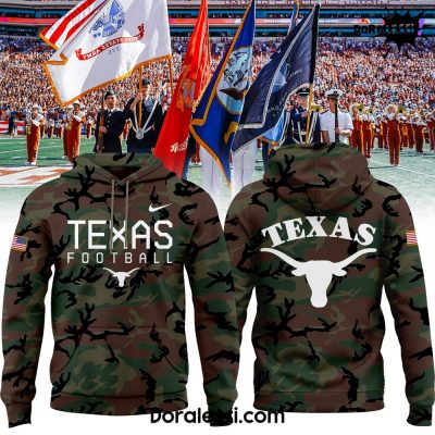 Texas Longhorns Military Appreciation Green Camo Hoodie