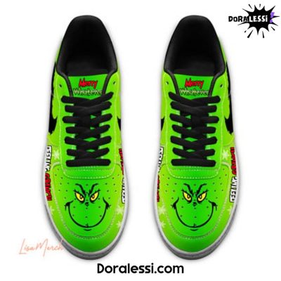 The Grinch Felling Grinchy Air Force 1 Shoes