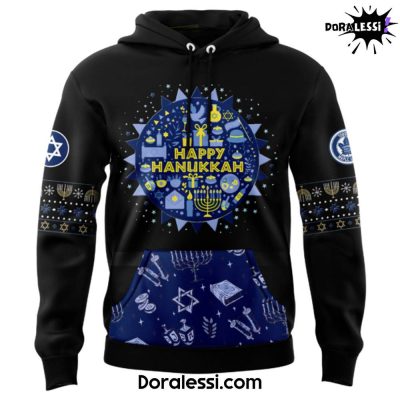 Toronto Maple Leafs 2024 Hanukkah Holliday Premium Limited Black Hoodie