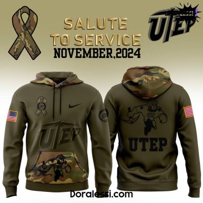 UTEP Miners 2024 Salute to Service Camo Hoodie