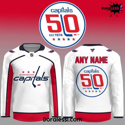 Washington Capitals 50th Anniversary White Hockey Jersey