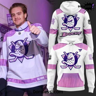 Anaheim Ducks Hockey Fights Cancer 2024 Hoodie